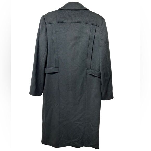 Vintage 100% Wool John Weitz Long Gray Double Breasted Peacoat Winter Coat Fall - Picture 5 of 8
